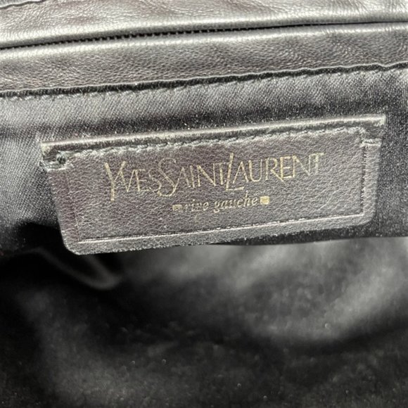 YSL Kahala Red Logo Canvas Leather Trimmed Tote - Picture 4 of 7